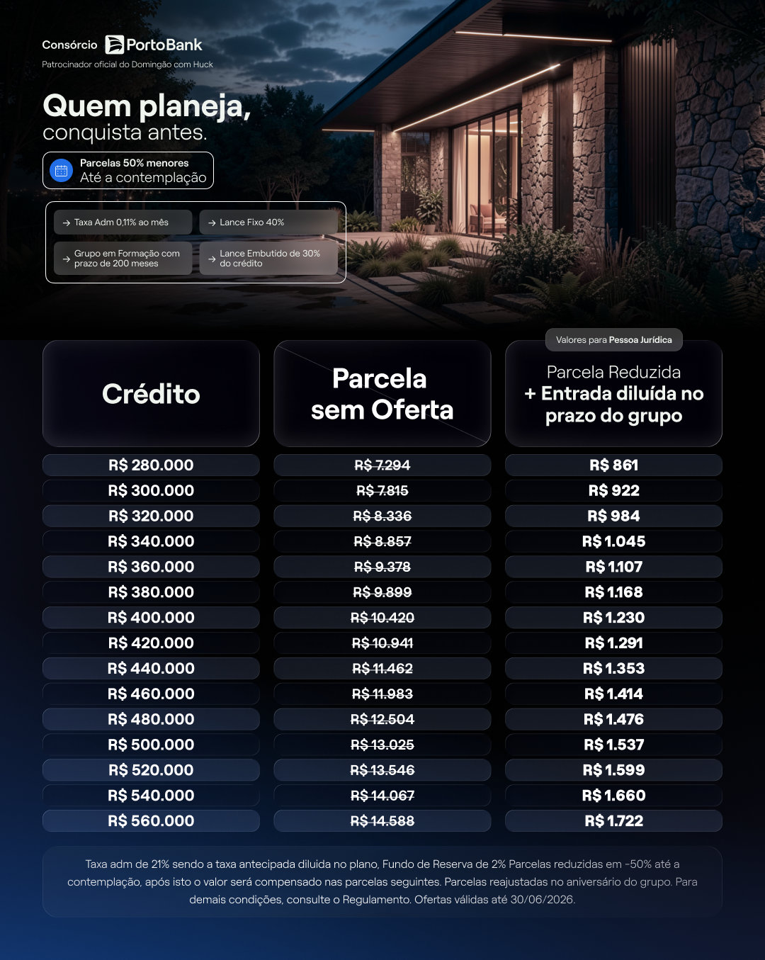 Imóvel CA 50% — versão A